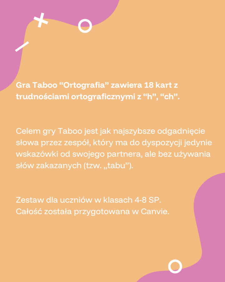 Gra taboo- ortografia: h, ch