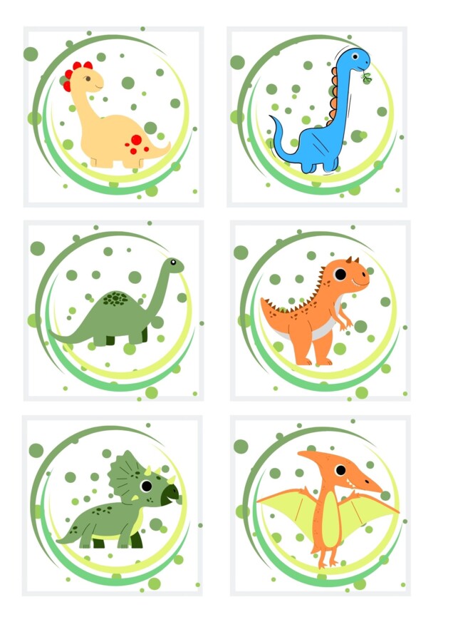 ZNACZKI PRZEDSZKOLNE. DINOZAURY. CZĘŚĆ VI