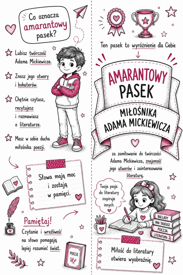 Kolorowe paski do świadectwa