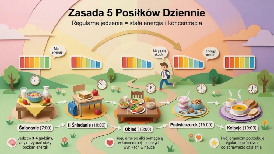 Zdrowy tryb życia – jak dbać o zdrowie każdego dnia (gazetka szkolna / prezentacja edukacyjna)