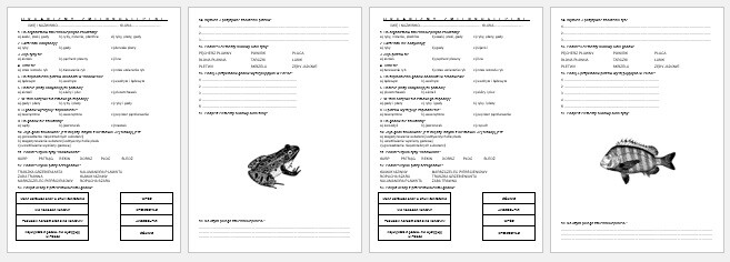 ORGANIZMY ZMIENNOCIEPLNE - SPRAWDZIAN