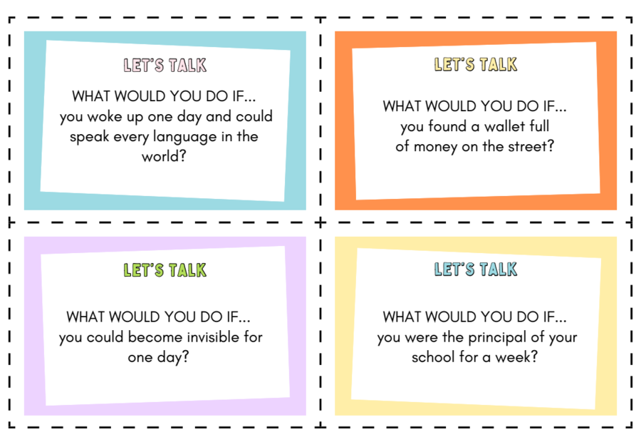 Conversation game for speaking practice - second conditional