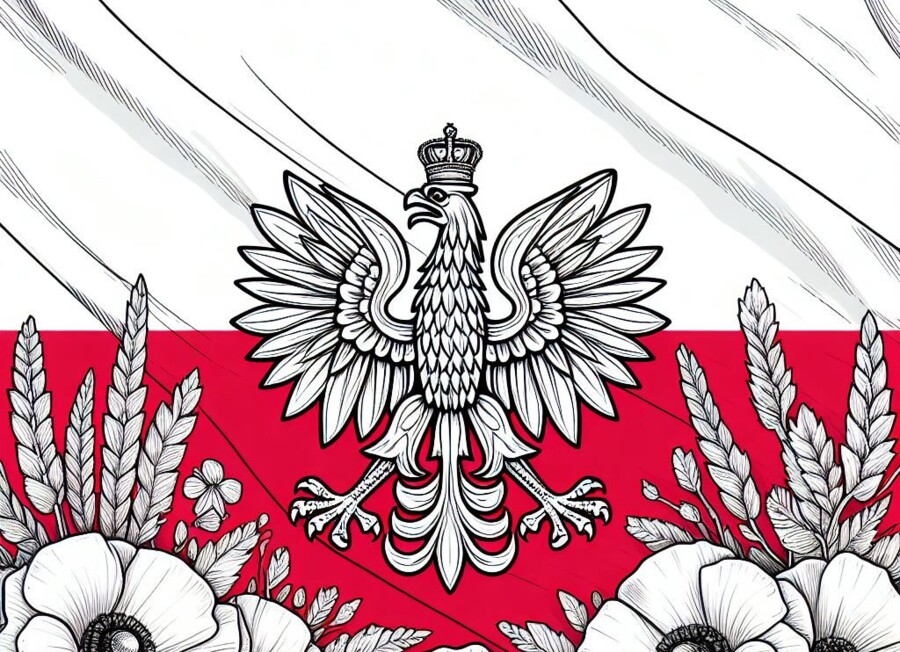 Święta majowe, kolorowanka XXL, 12szt-a4