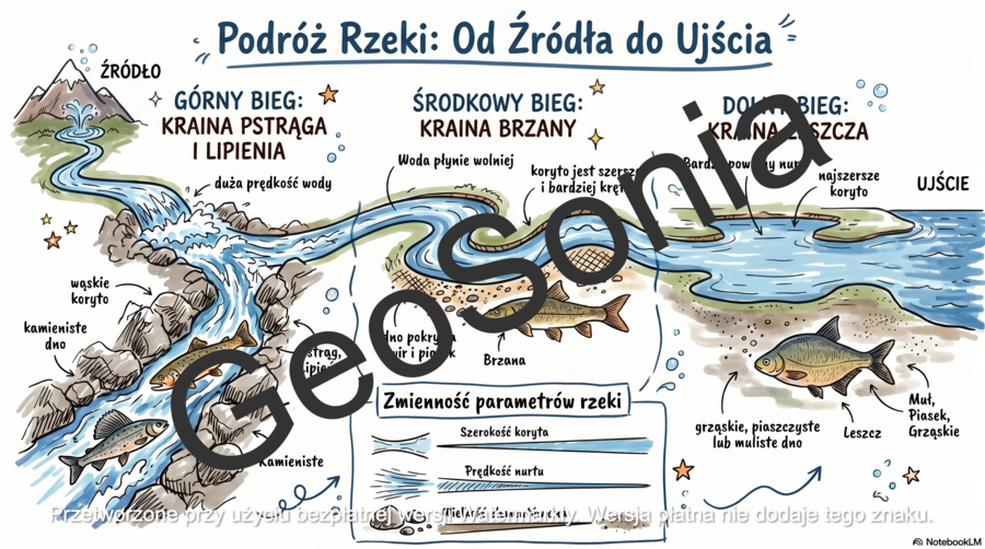 Z biegiem rzeki przyroda klasa 4 sketchnotka