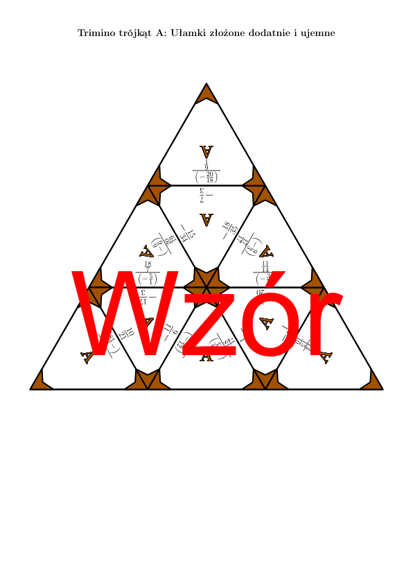 Trimino - Ułamki złożone dodatnie i ujemne | matematyka