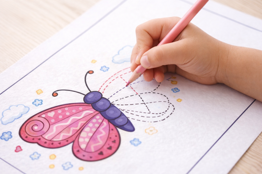 Wiosenne obrazki do dokończenia – karta pracy