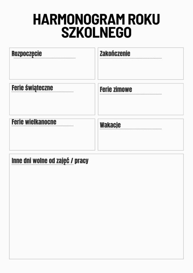 Planer nauczyciela + planer wychowawcy