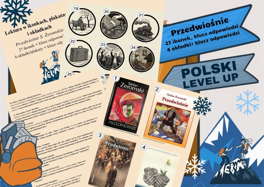 Przedwiośnie w ikonografii (27 ikonek, 4 plakaty+ klucz odpowiedzi)_Polski Level Up