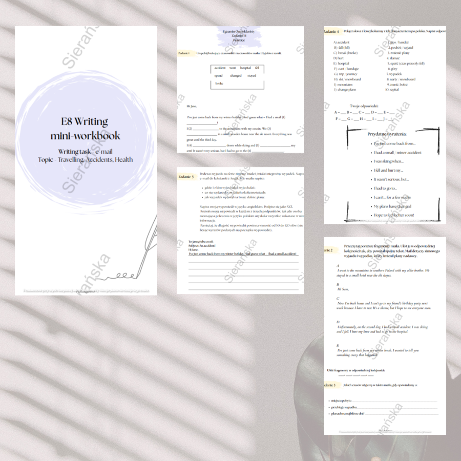 Egzamin Ósmoklasisty Writing mini-workbook Zadanie 14