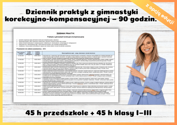 Dziennik praktyk Gimnastyka korekcyjno-kompensacyjna (90 godzin)