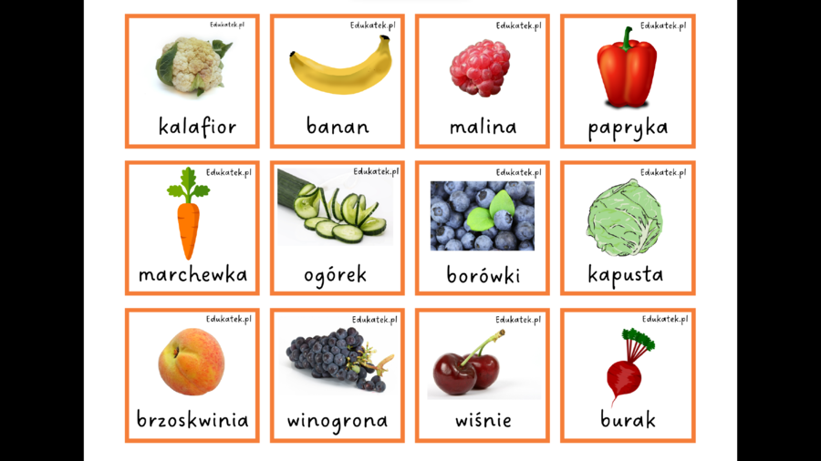 Gra typu memory – utrwalanie czytania