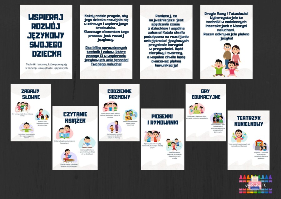 "Wspieraj rozwój językowy swojego dziecka" - gazetka dla rodziców