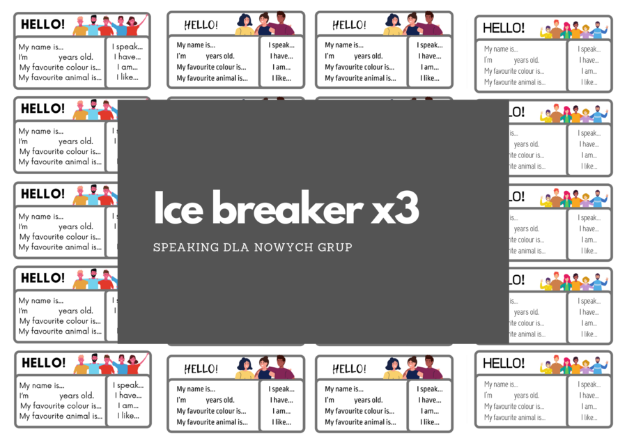 ICE BREAKER - speaking dla nowych grup (w trzech wersjach) (K)