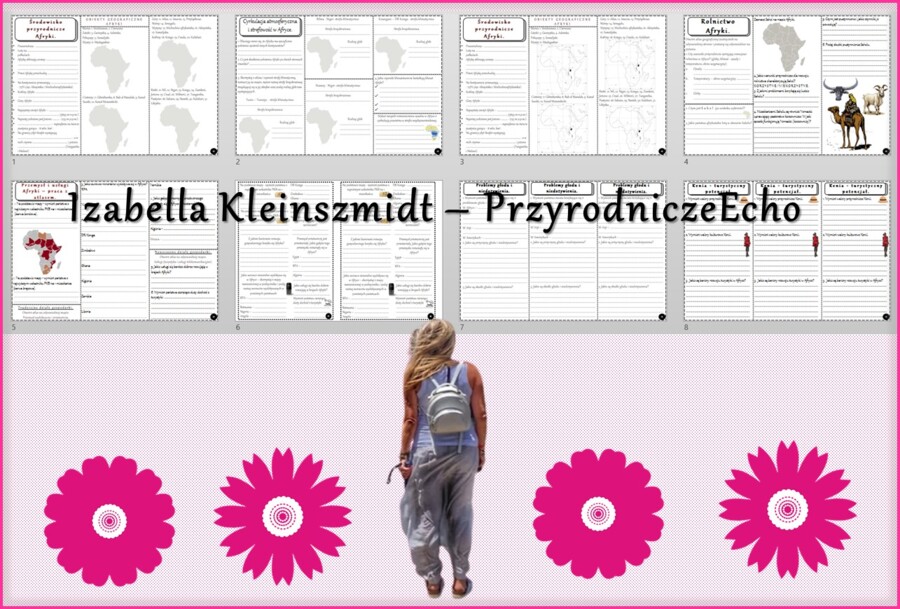 Zestaw kart pracy w pdf do całego działu „Afryka”. Geografia 8. Nowość 2024/2025.