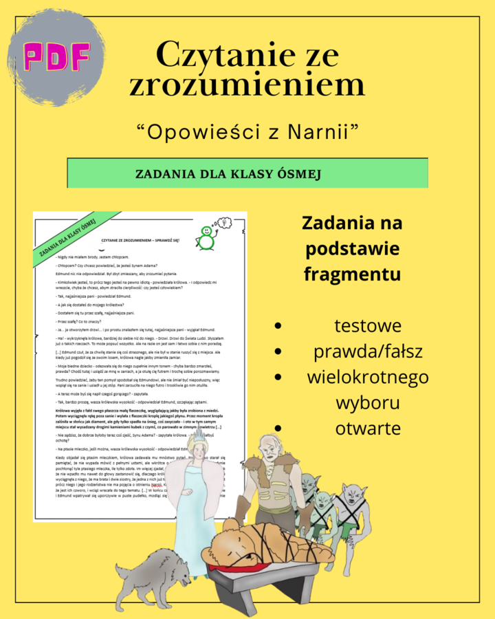 Czytanie ze zrozumieniem: "Opowieści z Narnii"