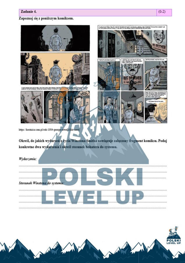 Test ikonograficzny (10 zadań z kluczem odpowiedzi)_Rok 1984_Polski Level Up