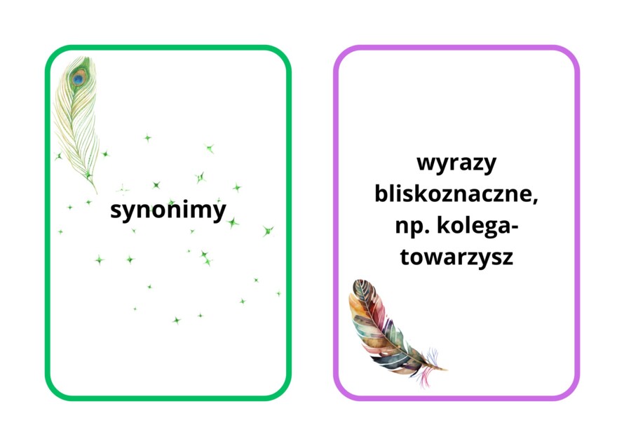 Fiszki leksyka, 14 pojęć z definicjami, pdf