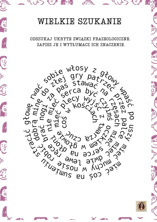"Frazeologiczny bzdurnik polonisty" - zbiór zadań.