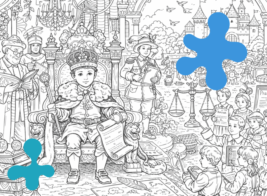 Kolorowanka - Król Maciuś Pierwszy