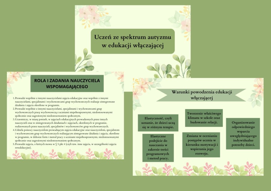 Uczeń ze spektrum autyzmu w edukacji włączającej