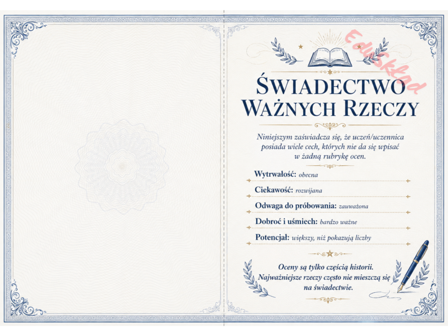 Wkładki motywacyjne do świadectwa – pozytywne słowa na zakończenie roku