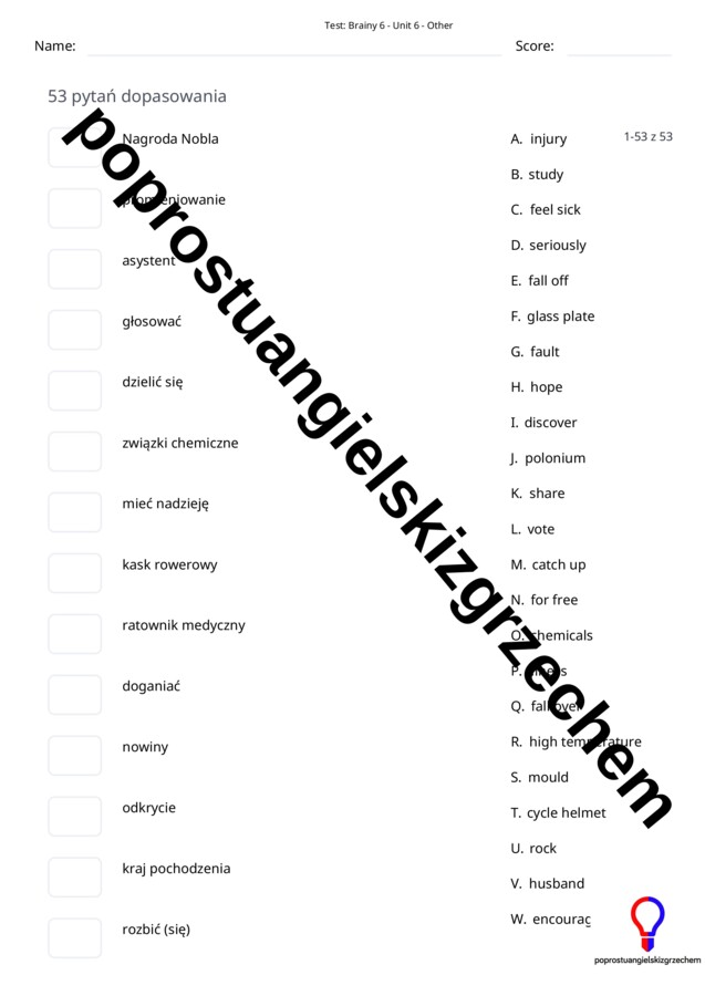 Brainy 6 – Unit 6 – testy