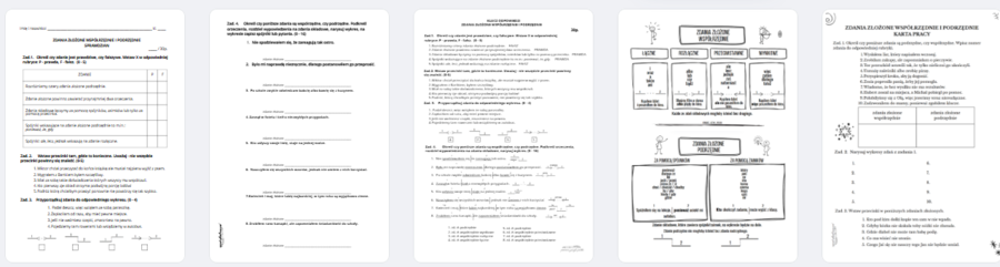 PAKIET MATERIAŁÓW - zdania złożone wspołrzędnie i podrzędnie