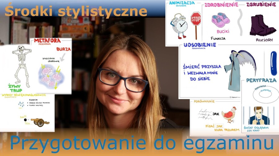 Środki stylistyczne - powtórka przed egzaminem - film youtube