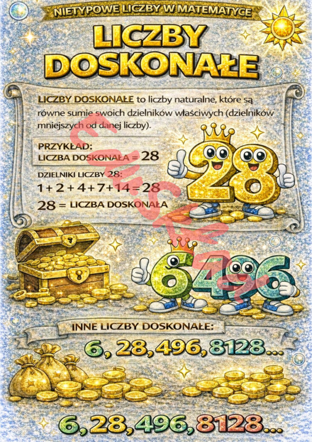 📚 Matematyczne plakaty edukacyjne – liczby niezwykłe i dni matematyczne