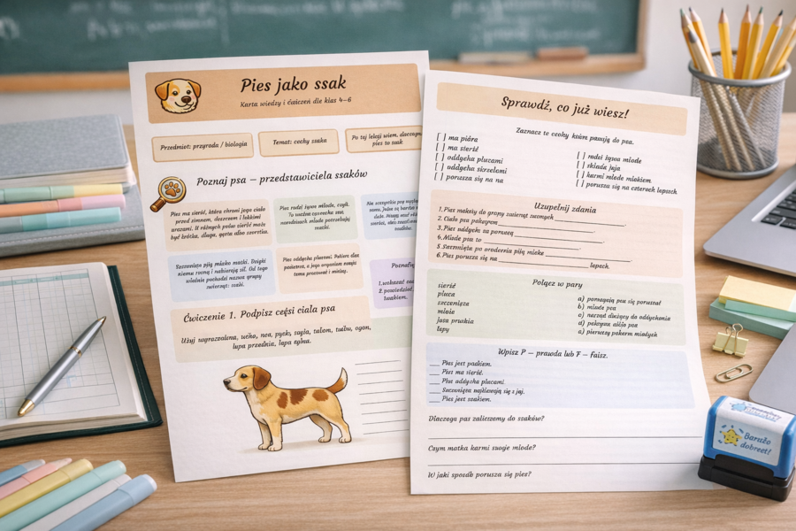 Pies jako ssak – karta wiedzy