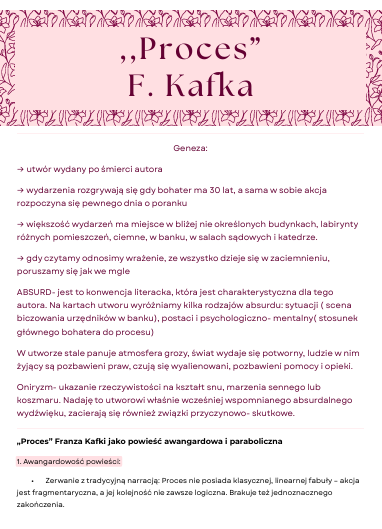 Opracowania wybranych lektur do matury 1