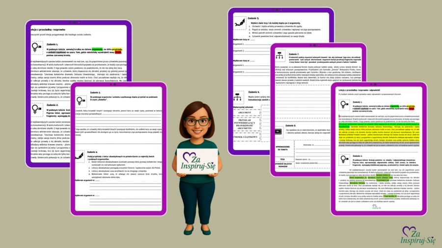 Rozprawka – ćwiczenia krok po kroku | prezentacja + odpowiedzi | egzamin ósmoklasisty język polski