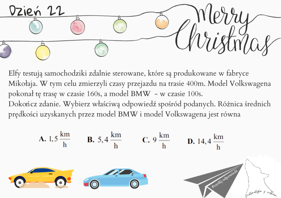 Egzaminacyjny matematyczny kalendarz adwentowy
