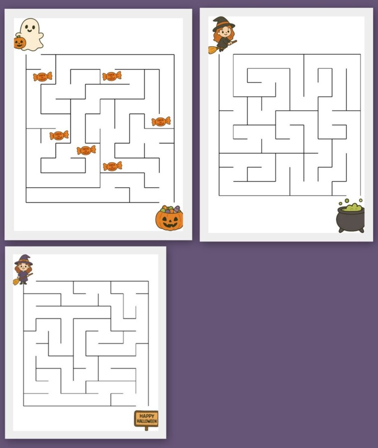 Karty pracy i aktywności na HALLOWEEN - pdf plus jpg! a4 do druku