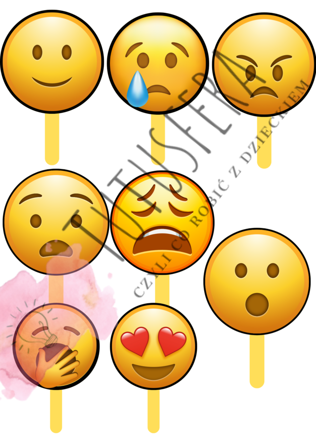 Lizaki emotikony - emocje