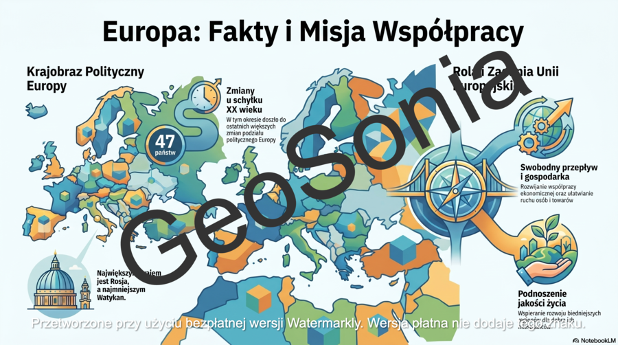 Podział polityczny Europy geografia klasa 6 sketchnotka