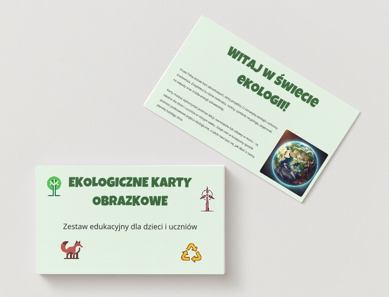 Karty obrazkowe. Zwierzęta. Rośliny. Recykling. Energia odnawialna.