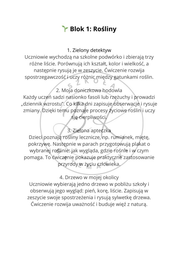 50 aktywnych pomysłów na rozpoczęcie lekcji- przyroda