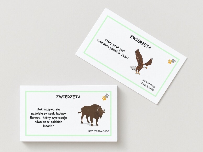 Gra planszowa o ekologii. Plansza. 40 pytań przyrodniczych. Zasady gry