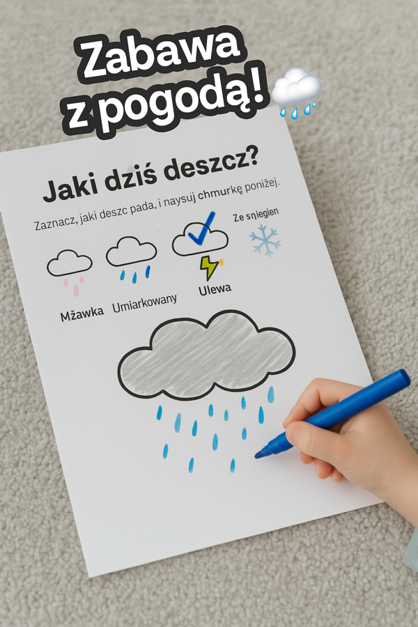 Karta pracy: "Rodzaje deszczu"