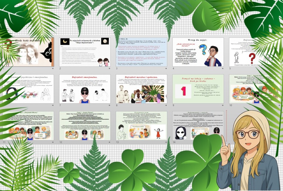 Prezentacja multimedialna w PowerPoint „Kiedy będę dojrzała/y?”. Edukacja zdrowotna. Klasa 6. Dział „Moje dojrzewanie".