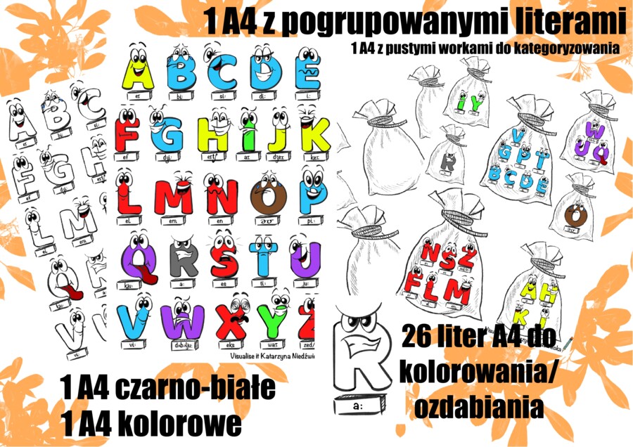 Alfabet angielski alphabet transkrypcja 30stron