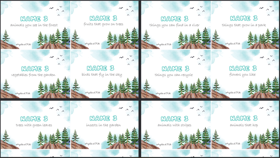 Nature (Świat Przyrody) gra Name 3 /56 kart