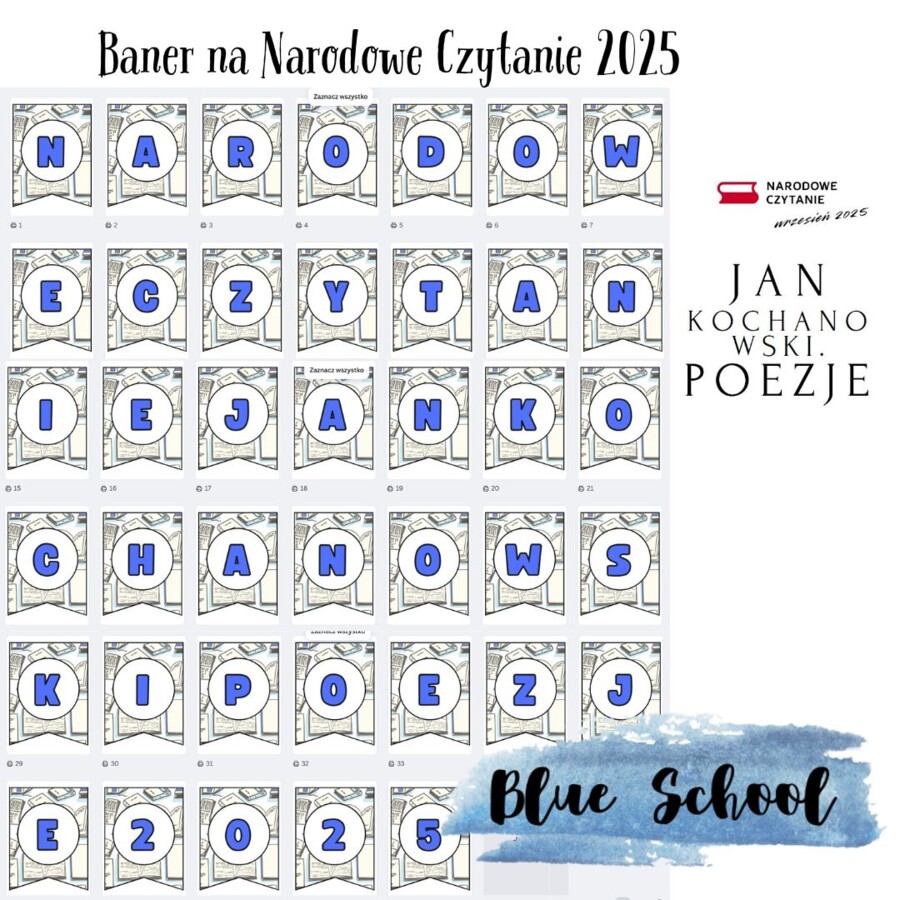 Baner - Narodowe Czytanie 2025 - Jan Kochanowski, poezje