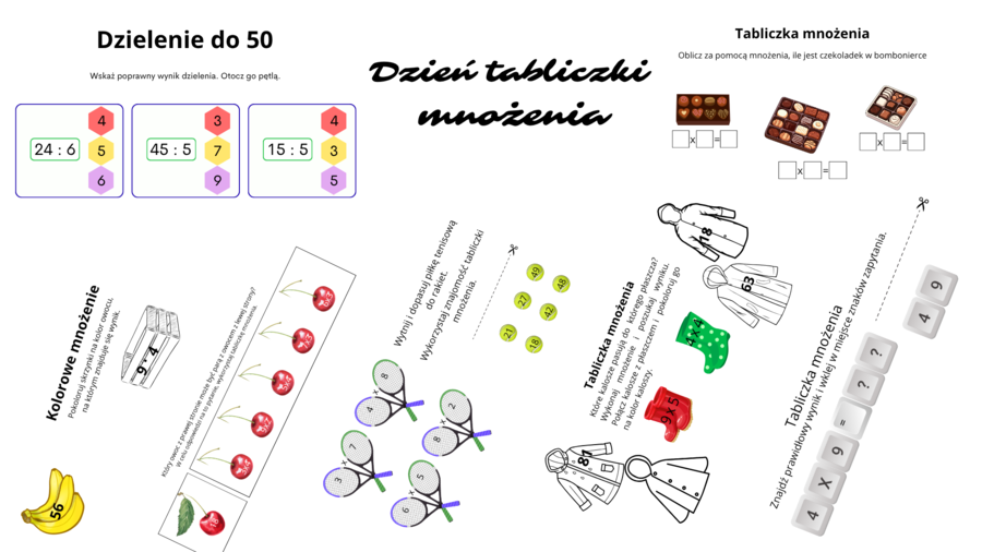 Dzień Tabliczki Mnożenia – karty pracy pełne zabawy i logiki!