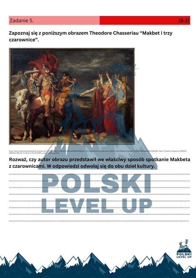 Test ikonograficzny (10 zadań z kluczem odpowiedzi)_Makbet_Polski Level Up