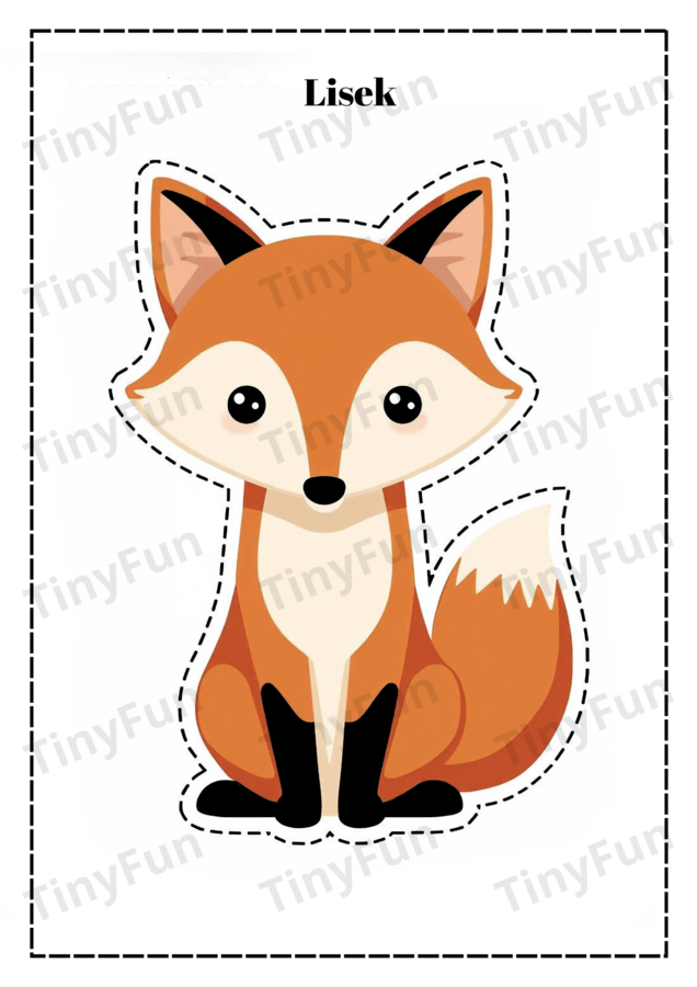 🌲🐾 Zwierzęta Leśne – Wycinanki dla Dzieci | 20 Uroczych Postaci