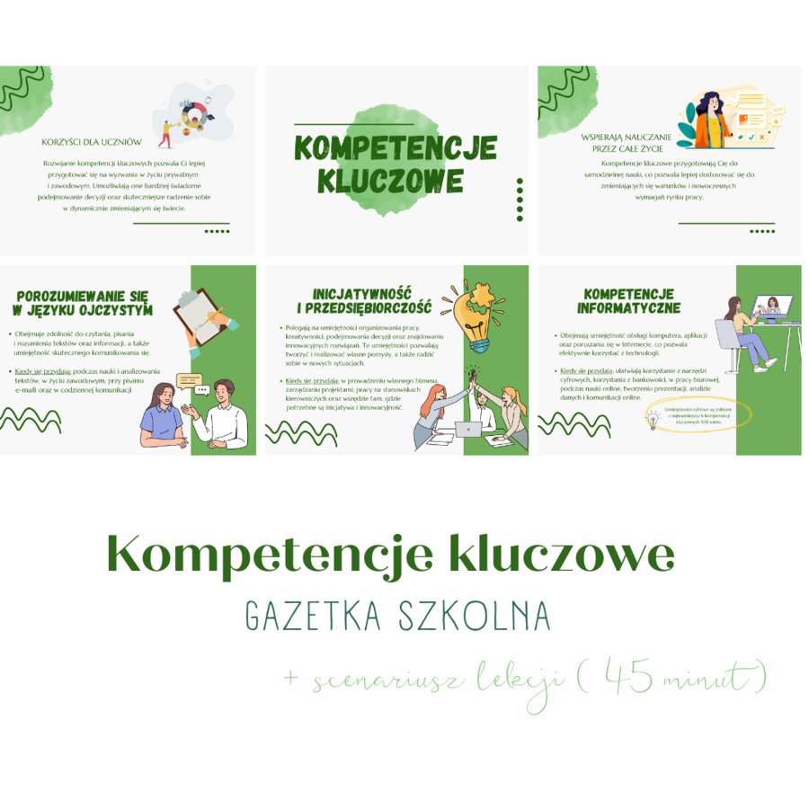 Kompetencje kluczowe - gazetka szkolna / scenariusz lekcji