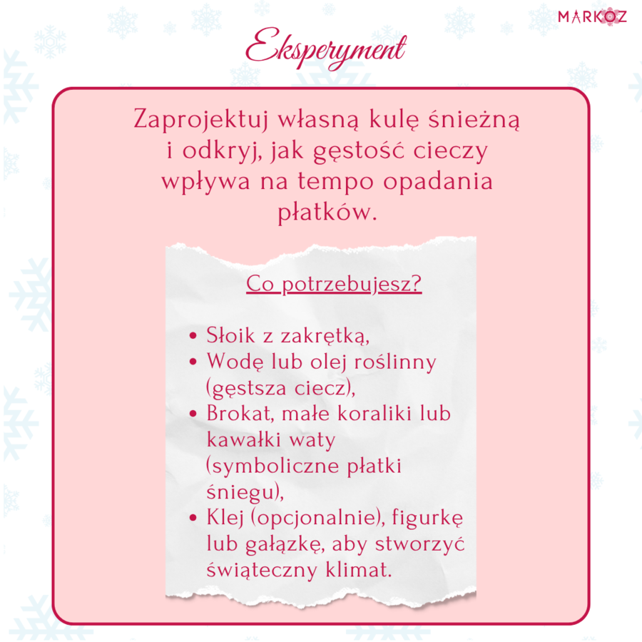 Naukowy Kalendarz Adwentowy - zadania i eksperymenty