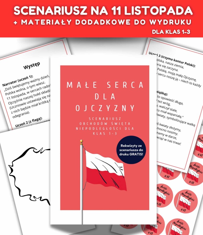 Małe Serca dla Ojczyzny - scenariusz na 11 listopada